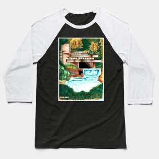 waterfall iconic house loft in architectural hit ecopop art Baseball T-Shirt